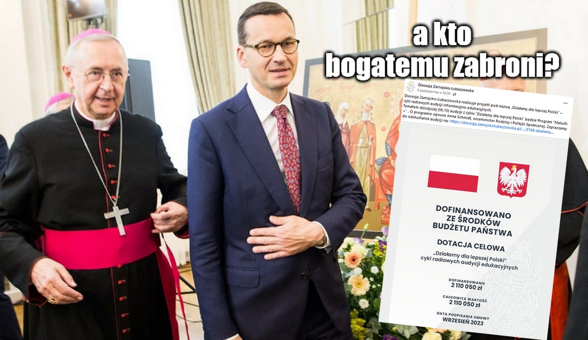 Premier Morawiecki przyznał 2 mln zł diecezji na propagandowe audycje radiowe