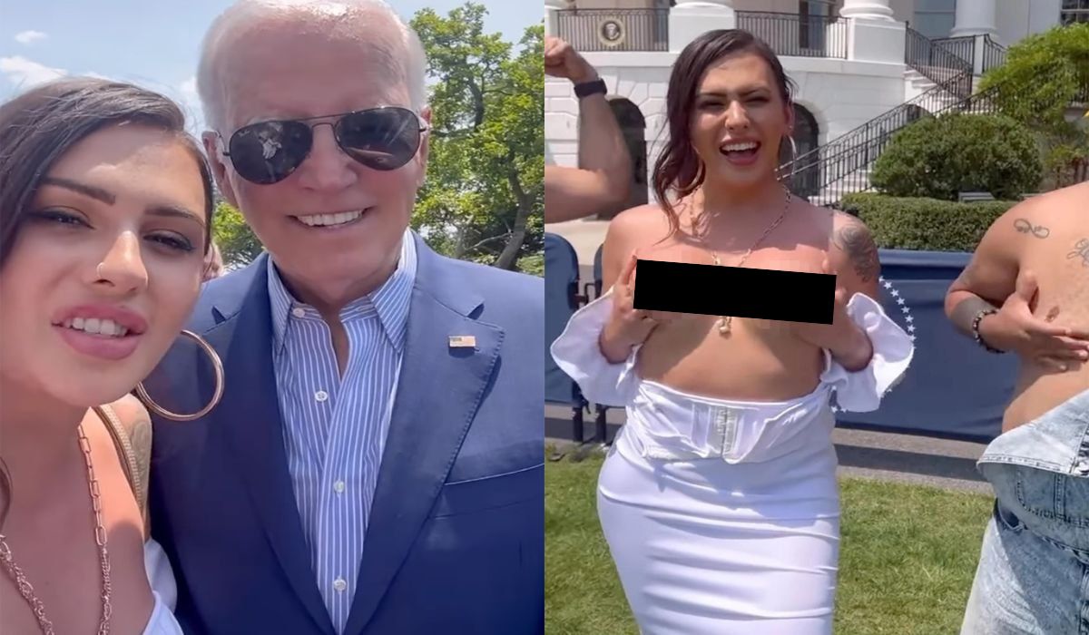 USA: transmodelka pokazała bimbały podczas spotkania z prezydentem w Białym Domu