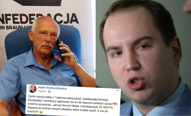 Prawica wars: Andruszkiewicz krytykuje Konfederację za brak poparcia dla ustawy "kagańcowej"