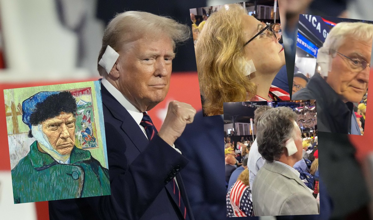 USA: delegaci Republikanów założyli sobie opatrunki na uszy w ramach solidarności z Trumpem