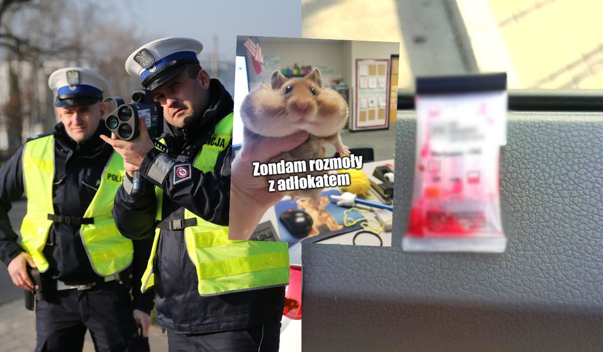 Łapy: chłop podczas kontroli policji postanowił schować n*rkotyki w buzi, ale wpadł, bo wyglądał jak chomik