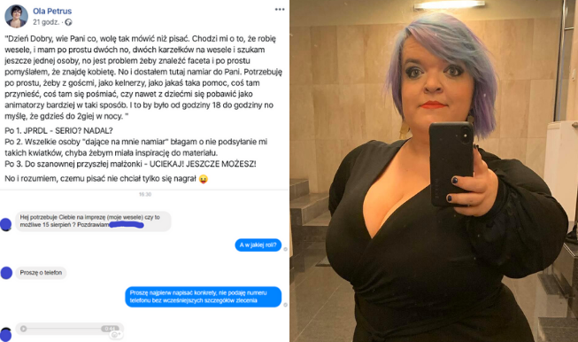 Ola Petrus: kolejny raz ktoś się ze mną kontaktuje, bo "chce karzełka na imprezę"