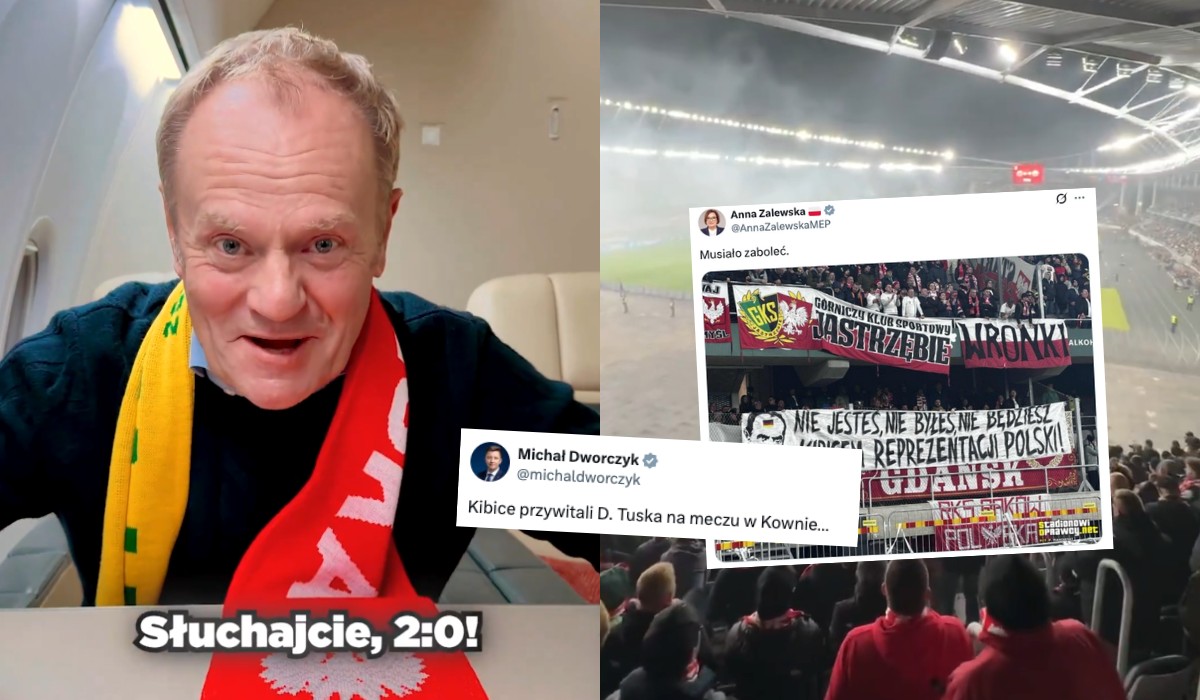 Politycy PiS ucieszyli się z wygwizdania Tuska przez kibiców i mówią, że Nawrockiego nigdy by to nie spotkało