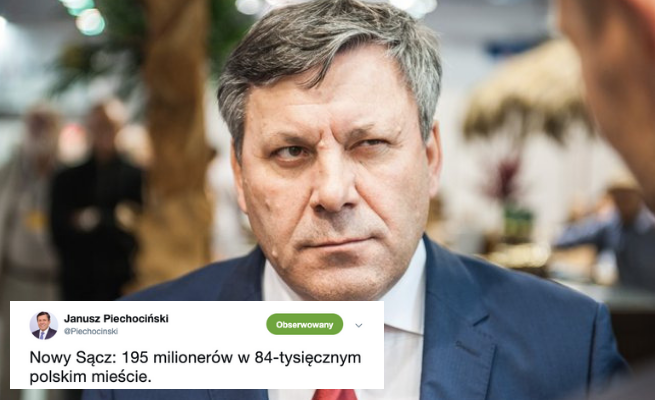































Piechociński: w 84-tysięcznym Nowym Sączu jest 195 milionerów































