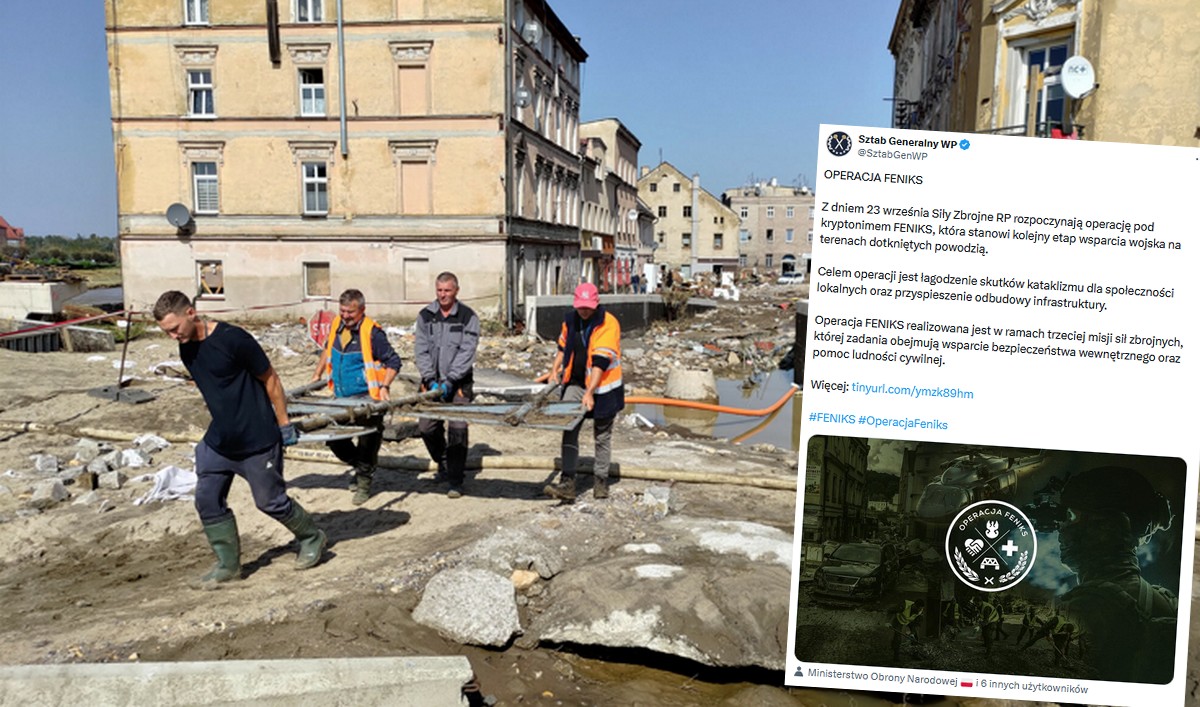 Polskie siły zbrojne rozpoczęły na terenach popowodziowych operację "Feniks"