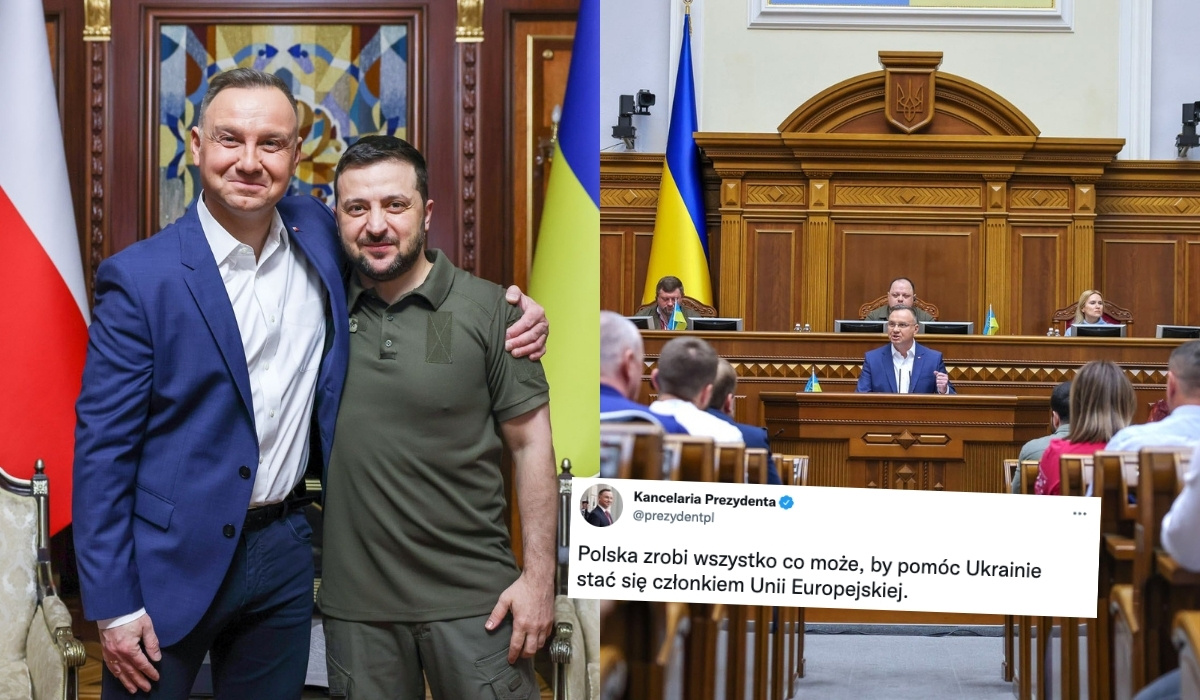 Andrzej Duda z orędziem w ukraińskim parlamencie: nikt nie może złamać naszej jedności