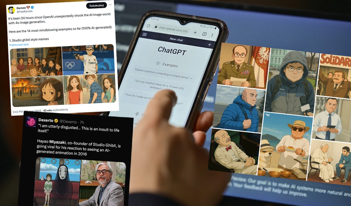 Obrazy w stylu studia Ghibli stały się tak popularne, że ChatGPT musiał je ograniczyć