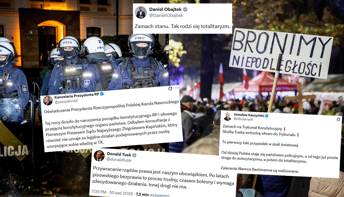 Opozycja alarmuje o zamachu stanu, premier przekonuje, że nie ma innej drogi niż przejęcie TK