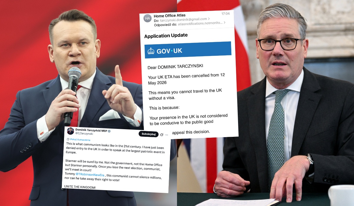 Tarczyński w furii po zakazie wstępu do UK, grozi premierowi Starmerowi konsekwencjami