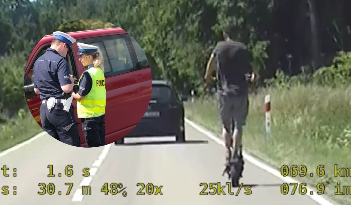 Policja zatrzymała kierowcę hulajnogi jadącego 70 km/h, tłumaczył się, że mógłby jechać i stówkę