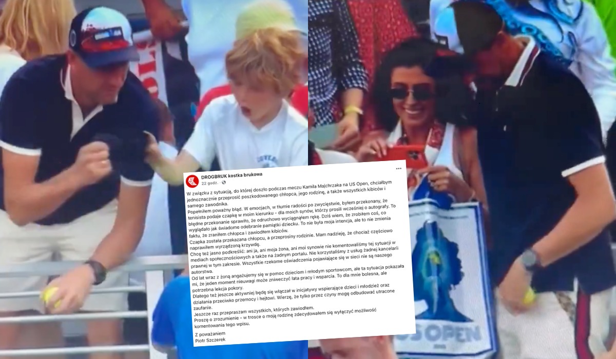 Polski Związek Tenisowy uznał, że przeprosiny chłopa od zabrania czapki zamykają temat