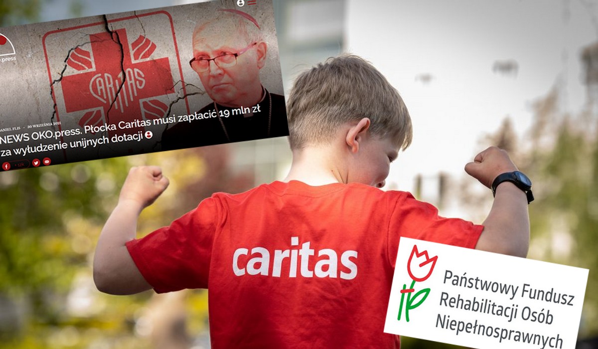 OKO.press: Caritas musi oddać miliony, które oszukańczo przytulił od PFRON plus miliony odsetek