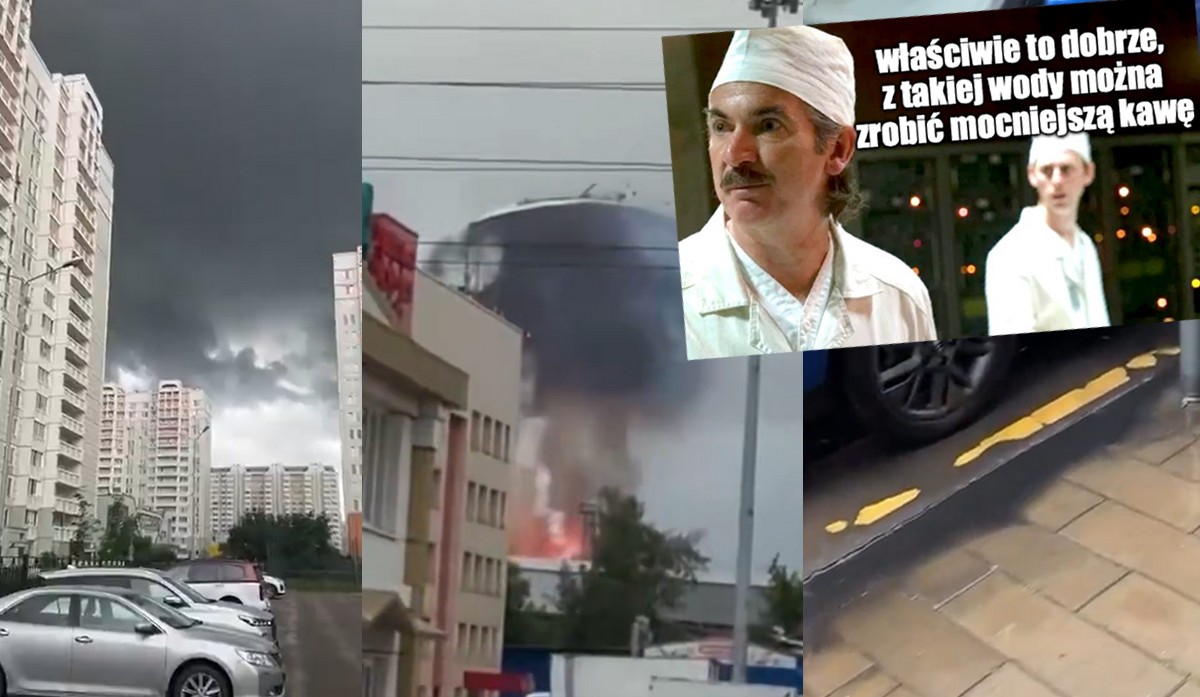 Przez pożary rafinerii w Moskwie pada czarny deszcz, władze uspokajają, że nieszkodliwy