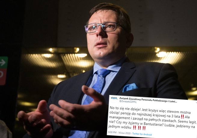 LOT obcina pensje pracownikom o 50% na 3 lata, ale dyrektorom i zarządowi nie