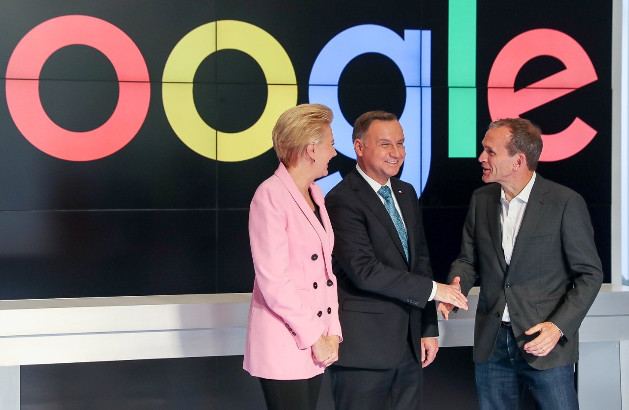 Andrzej Duda na spotkaniu z prezesami Google i YouTube