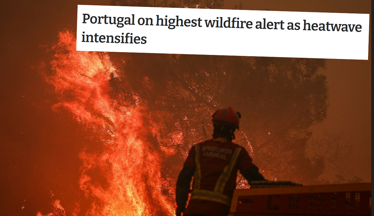 Portugalia czwartym europejskim krajem walczącym z pożarami, ruszyły ewakuacje