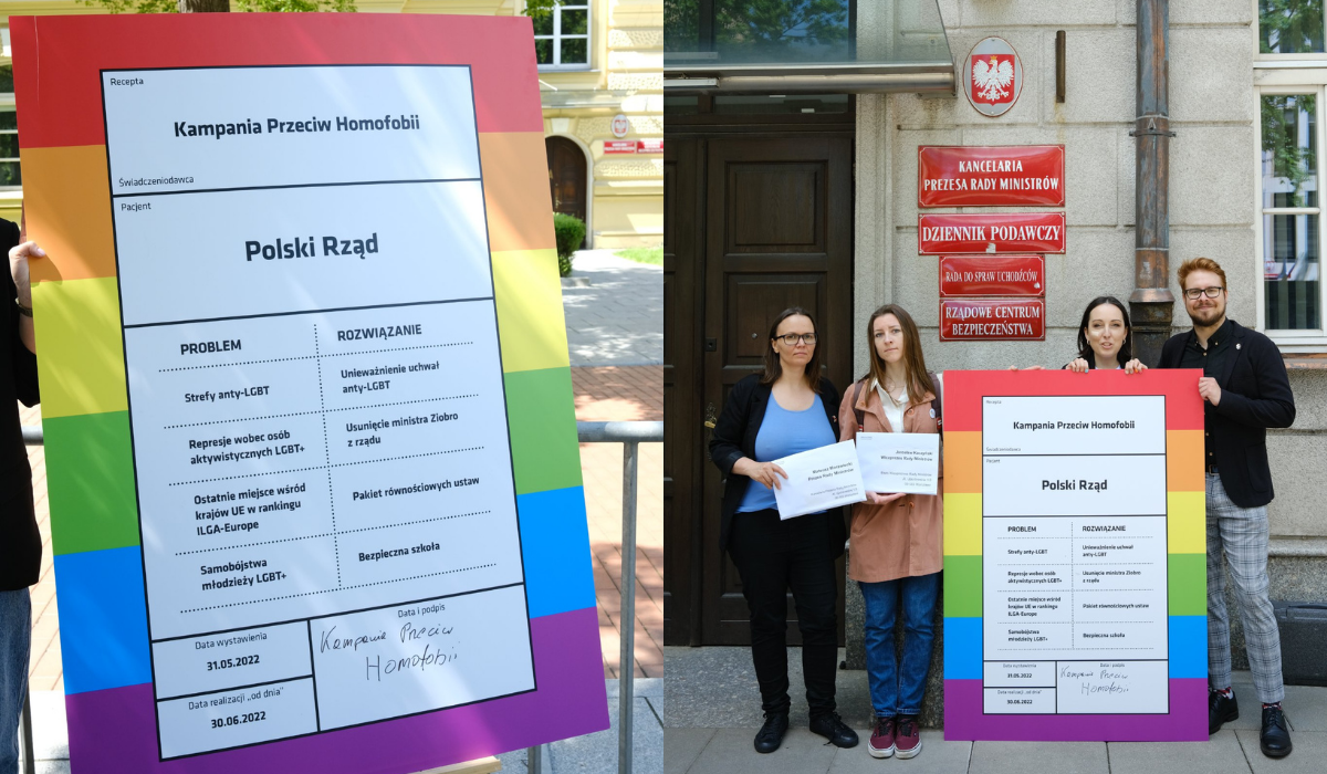 KPH wystawiła polskiemu rządowi tęczową receptę z okazji Miesiąca Dumy