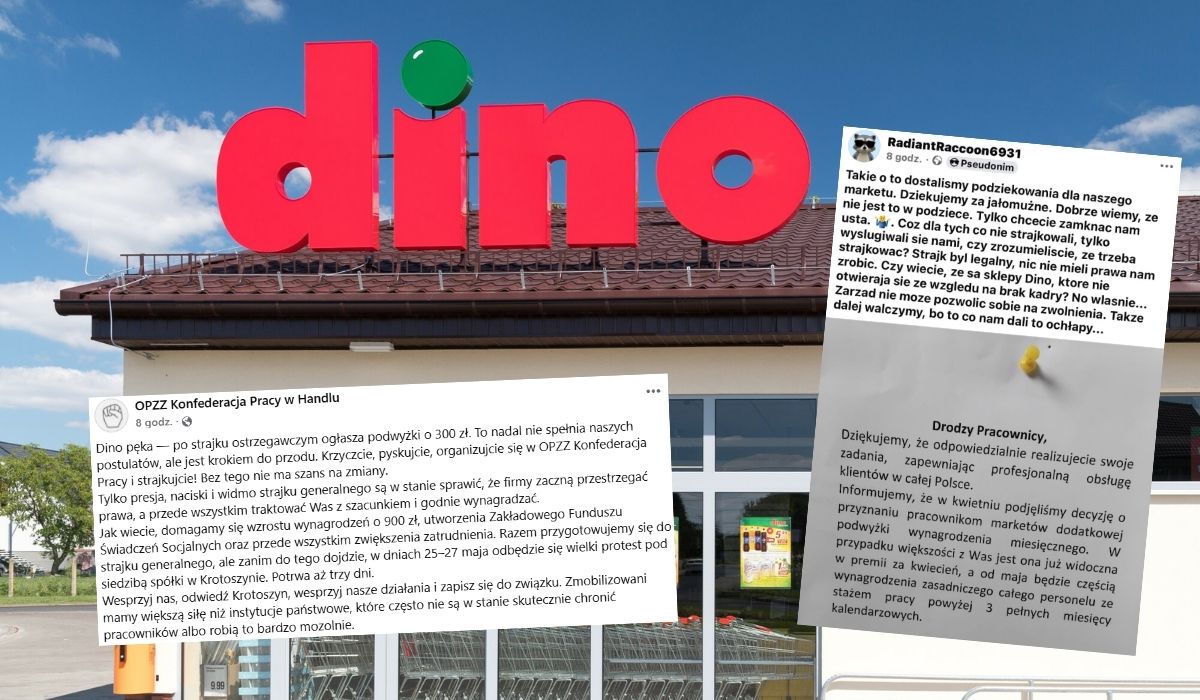 Zarząd Dino ogłasza podwyżki dla pracowników, związkowcy ogłaszają dalsze strajki