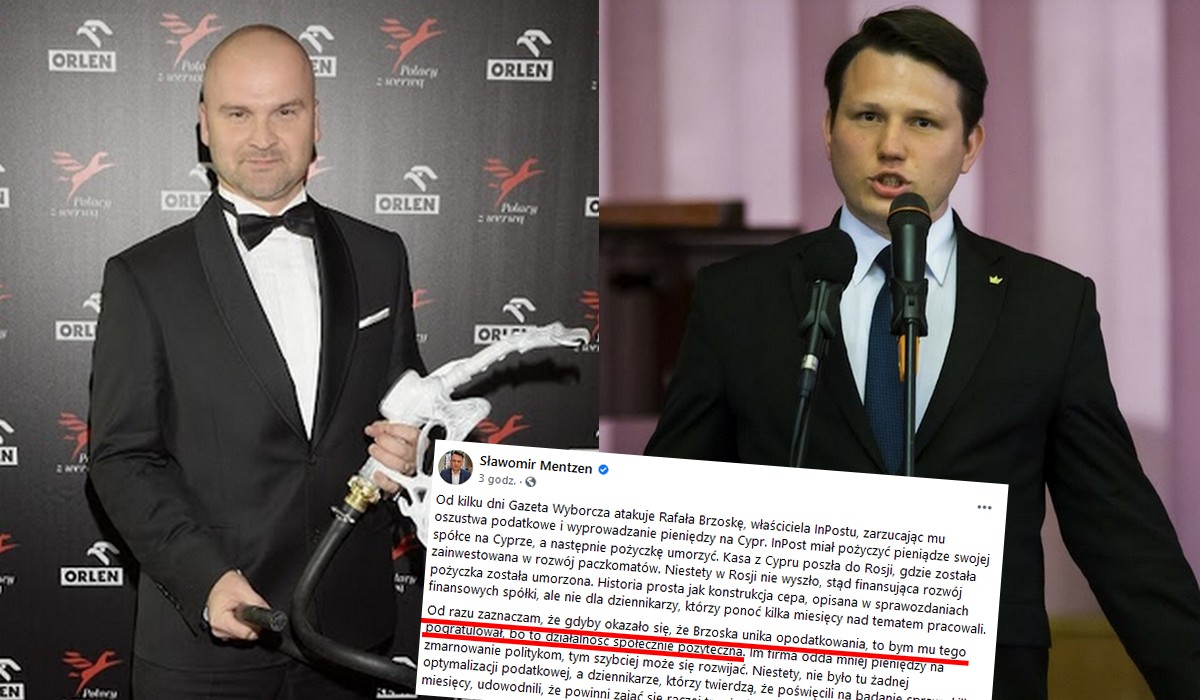Mentzen broni Brzoski po aferze z InPostem: niestety, nie było żadnej optymalizacji podatkowej
