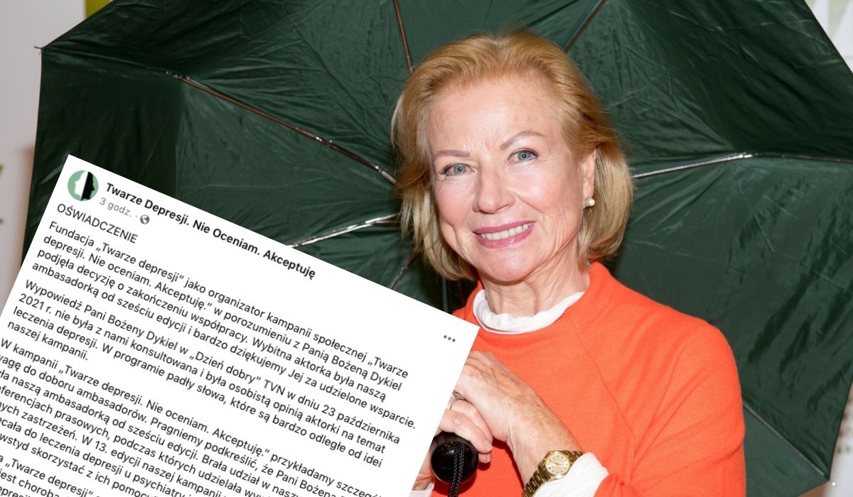 Fundacja Twarze Depresji kończy współpracę z Bożeną Dykiel