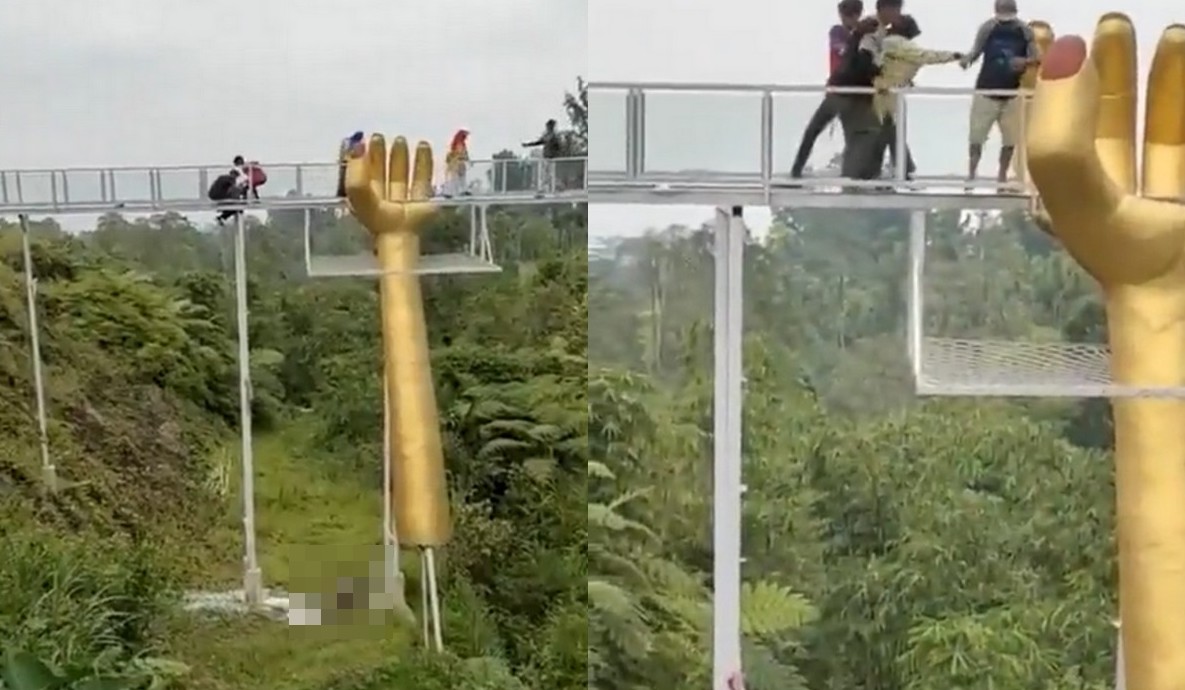 Indonezja: słynny szklany most zawalił się pod turystami, zginęła jedna osoba