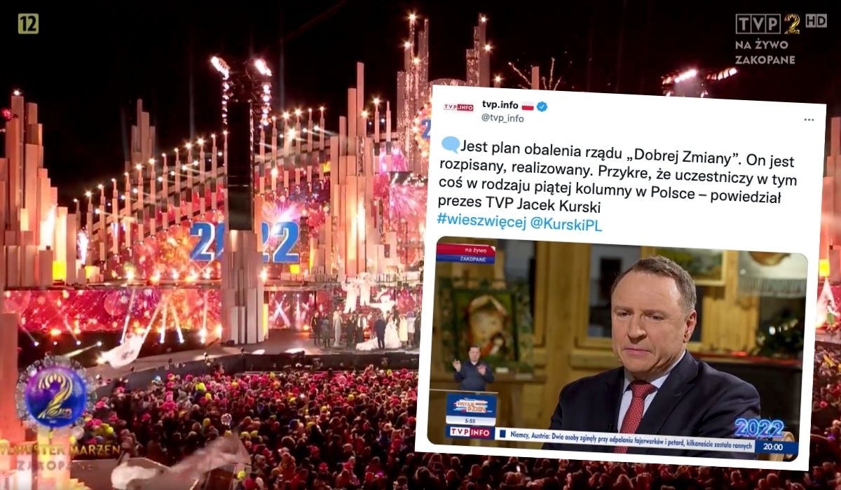 Kurski mówi, że na Sylwestrze Marzeń wszyscy byli zaszczepieni, a krytyka imprezy to część planu obalenia rządu