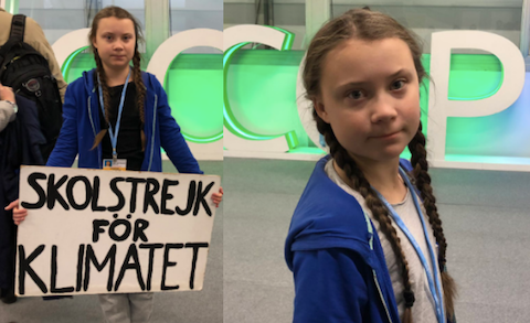 15-latka ze Szwecji protestuje przed wejściem na szczyt klimatyczny