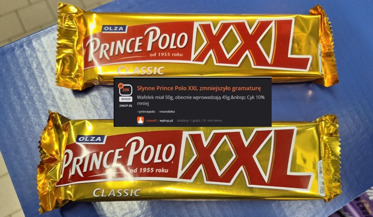 Prince Polo nie zmieniło ceny, ale po cichutku zmniejszyło batonik