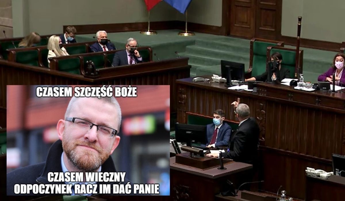 Grzegorz Braun poinformował ministra Niedzielskiego, że będzie wisiał