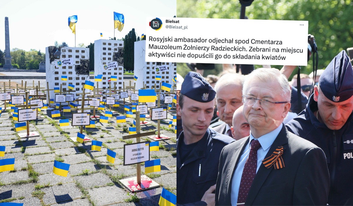 Warszawa: przed mauzoleum radzieckich żołnierzy stanął symboliczny cmentarz ukraińskich ofiar, ambasador obrażony