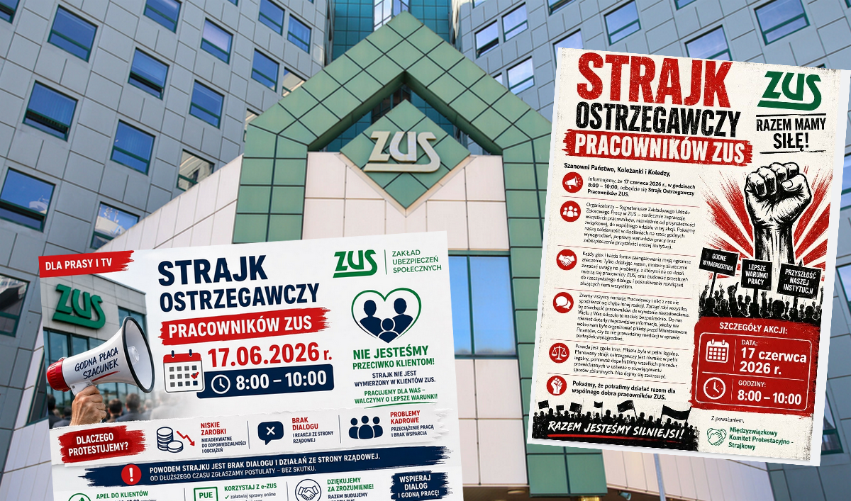 Pracownicy ZUS domagają się podwyżek, zaczęli od dwugodzinnego strajku ostrzegawczego
