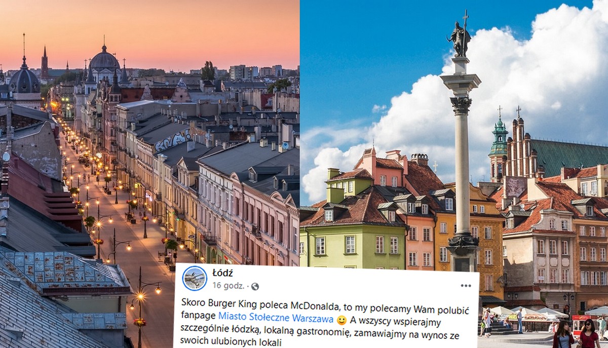 Łódź wzruszyła się, że Burger King poleca McDonald's i poleciła Warszawę