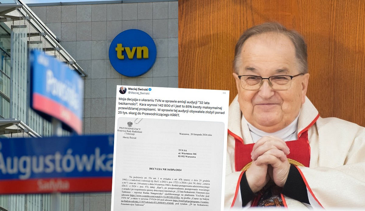Radio Maryja triumfuje, TVN z karą 142 800 zł za materiał o ojcu Rydzyku