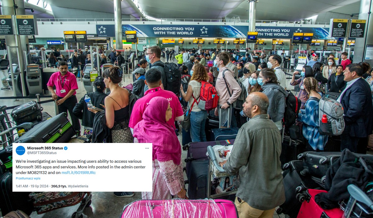 Multiawaria Microsoft spowodowała problemy na lotniskach, w bankach i firmach telekomunikacyjnych