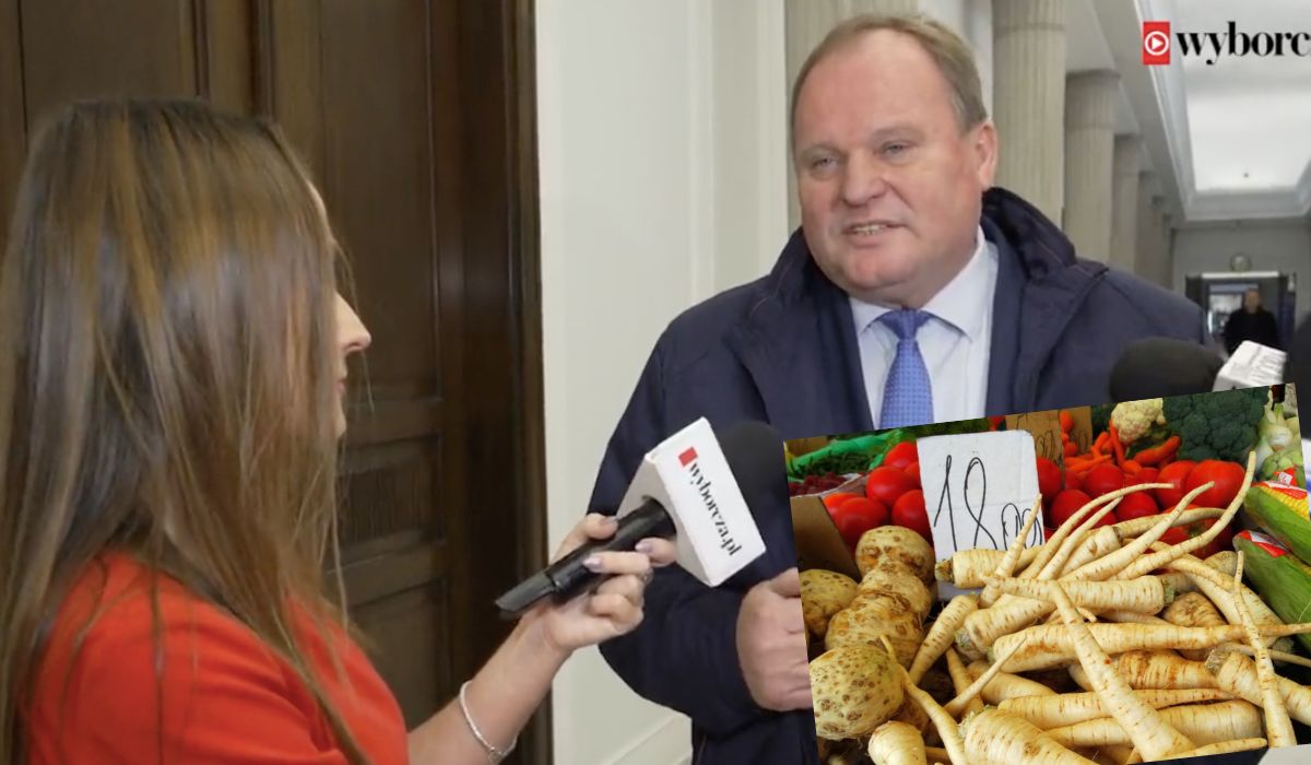Poseł PIS-u, Mieczysław Baszko, jest przekonany, że inflacja spada, bo pietruszka jest tańsza