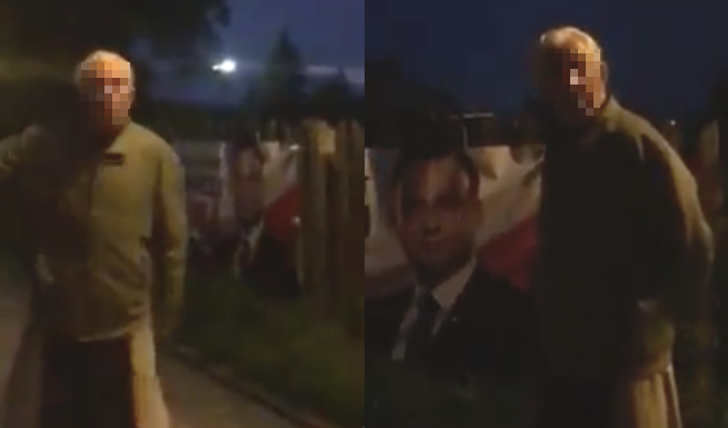 Wąchock: duchowny pilnuje plakatu Dudy i każe nastolatkom spie**alać