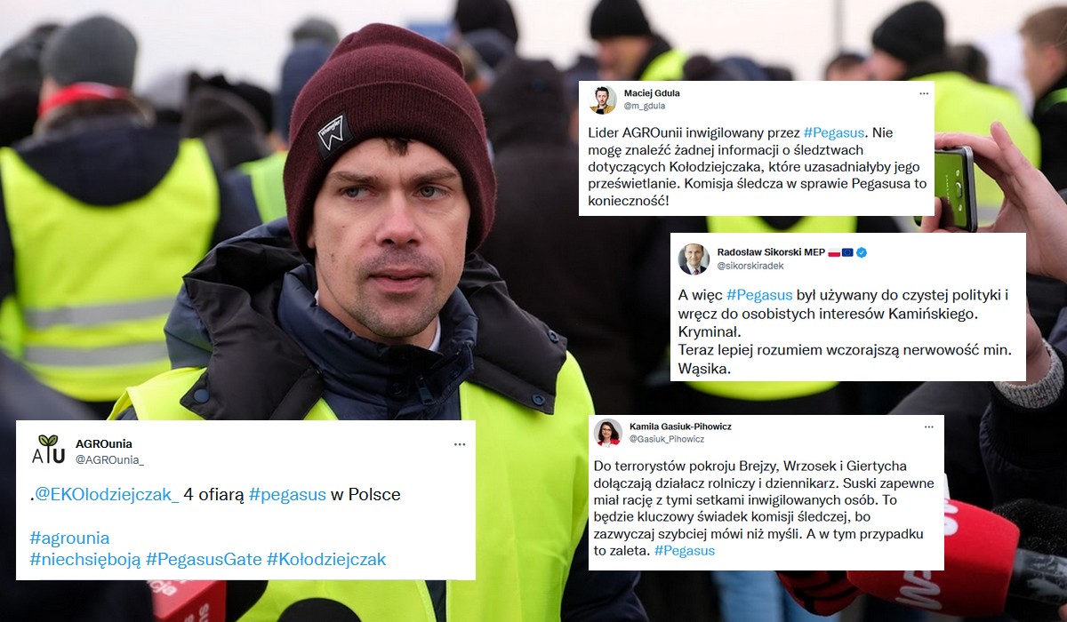 Ujawniono kolejne dwie osoby inwigilowane Pegasusem, wśród nich lider Agrounii