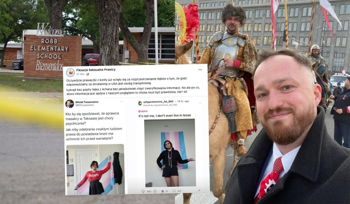 Polityk Konfederacji łyknął fejka o tym, że zamachowiec był osobą trans i natychmiast podał go dalej