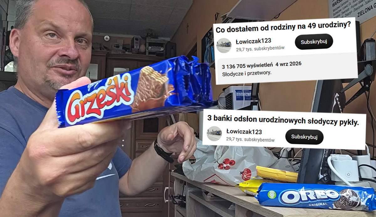 Pół internetu rzuciło się do składania życzeń panu, który pokazał, jak cieszy się słodyczami od rodziny