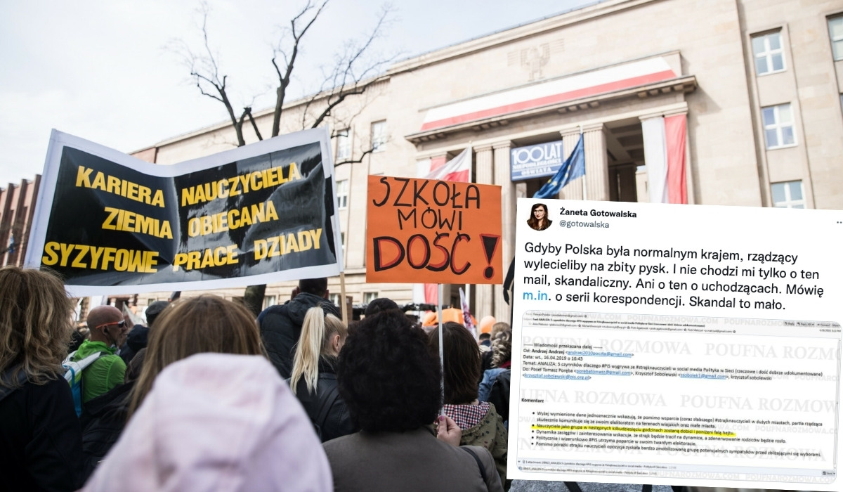 Afera mailowa ukazuje kulisy duszenia strajku nauczycieli i świadomego upokarzania