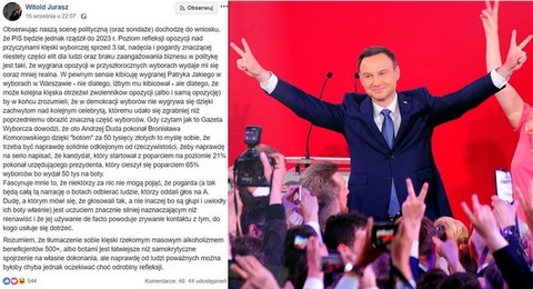 Jurasz: "Dochodzę do wniosku, że PiS będzie jednak rządził do 2023 r."