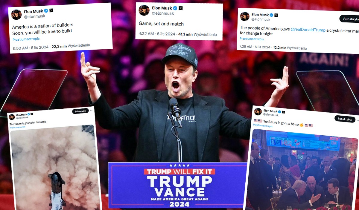 Elon Musk już świętuje wygraną Donalda Trumpa