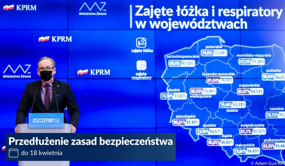 Minister Niedzielski ogłosił przedłużenie obostrzeń do 18 kwietnia 