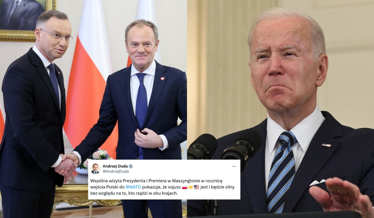 Duda i Tusk razem odwiedzą Biały Dom, żeby spotkać się z Joe Bidenem