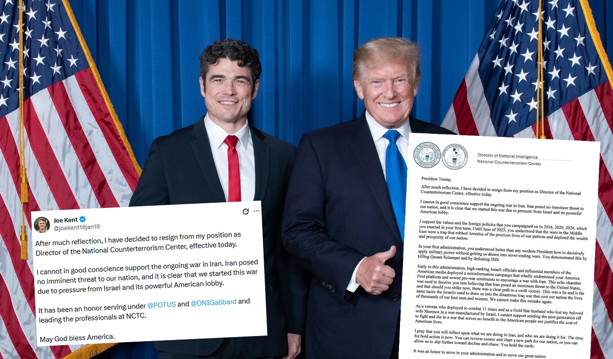 USA: Dyrektor Narodowego Centrum Kontrterroryzmu odszedł ze stanowiska tłumacząc, że wojnę z Iranem wymusił Izrael