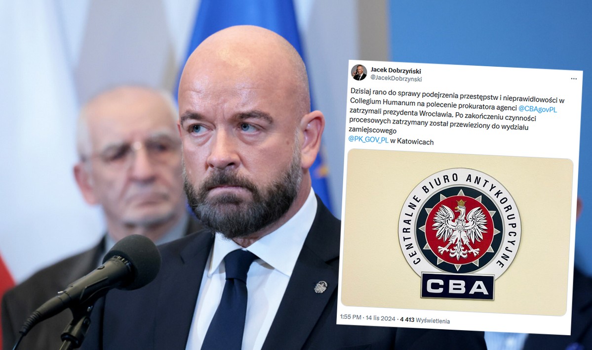 CBA zatrzymało prezydenta Wrocławia Jacka Sutryka