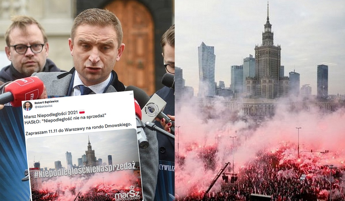 Robert Bąkiewicz zaprasza na Marsz Niepodległości z hasłem "Niepodległość nie na sprzedaż"