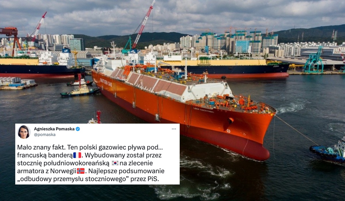 PGNiG tłumaczy, dlaczego gazowiec Lech Kaczyński pływa pod francuską banderą 