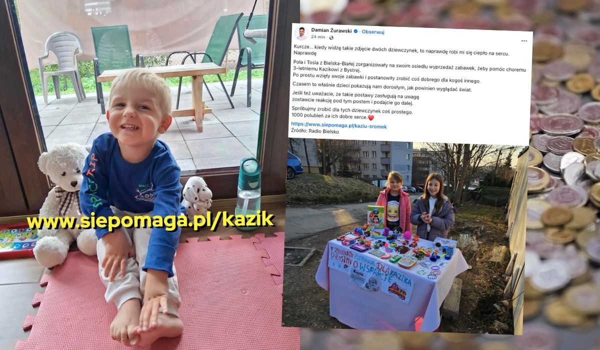 Bielsko-Biała: dwie dziewczynki urządziły wyprzedaż zabawek, pomagają w zbiórce na leczenie 3-letniego Kazika