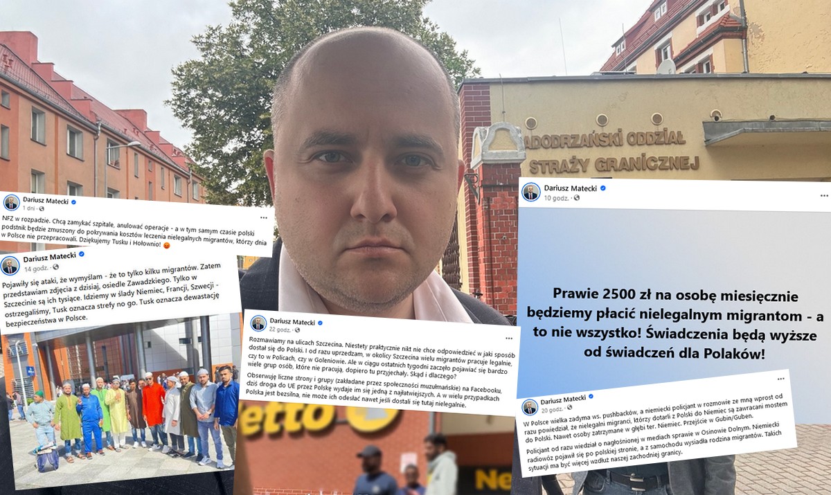 Dariusz "Dachowiec" Matecki z ofensywą przeciwko migrantom, bez wytchnienia postuje i komentuje